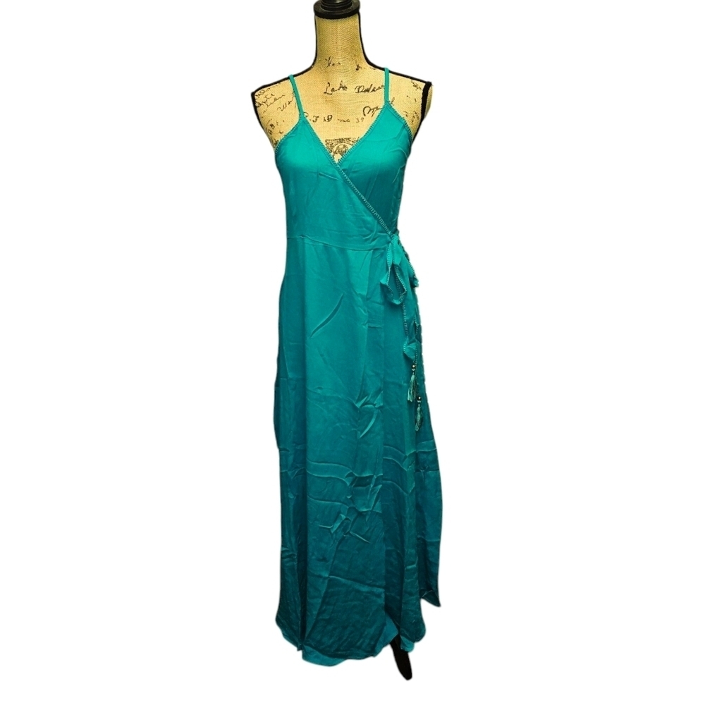 Trina Turk Brittany Tassel Maxi Wrap Dress Cover-up - Picture 5 of 12